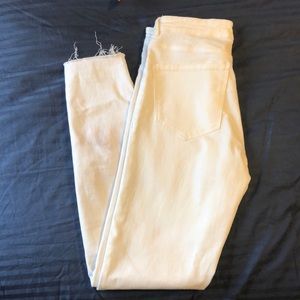 ZARA White High-Waisted Jeans